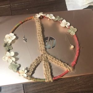 Macrame peace sign